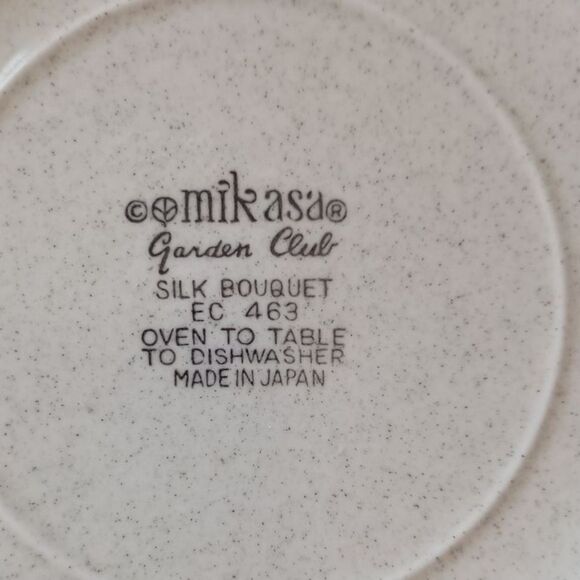 2 Mikasa Garden Club Silk Bouquet Bowls Soup Cereal Stoneware Vintage Cottage - Picture 8 of 16